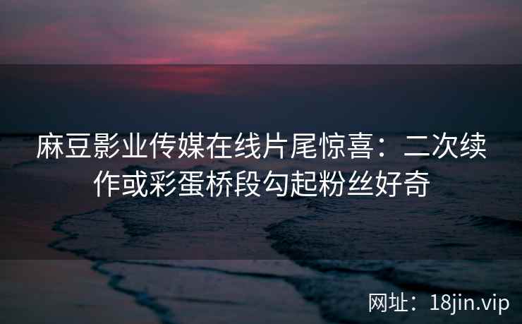 麻豆影业传媒在线片尾惊喜：二次续作或彩蛋桥段勾起粉丝好奇
