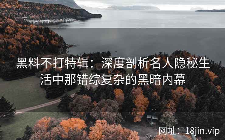 黑料不打特辑：深度剖析名人隐秘生活中那错综复杂的黑暗内幕